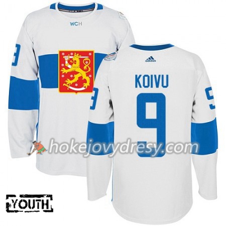 Dětské Hokejový Dres Finsko Mikko Koivu 9 Světový pohár v ledním hokeji 2016 Bílá Premier